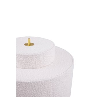 Lampa stojąca boucle japandi kremowa Noah 88cm detal